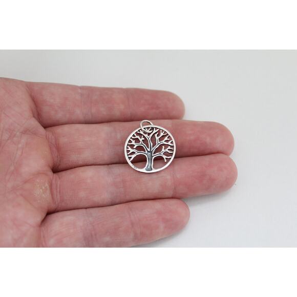 Sterling Silver Textured Tree of Life Pendant - Picture 2 of 8